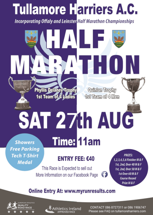 Bord Na Mona Tullamore Half Marathon